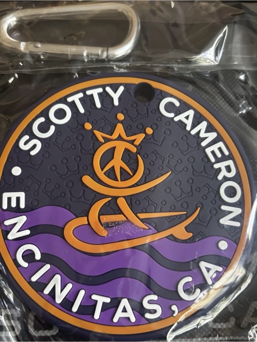NWT SCOTTY CAMERON GALLERY Sun & Sea Peace Surfer Crown Putting Disc Purple Golf
